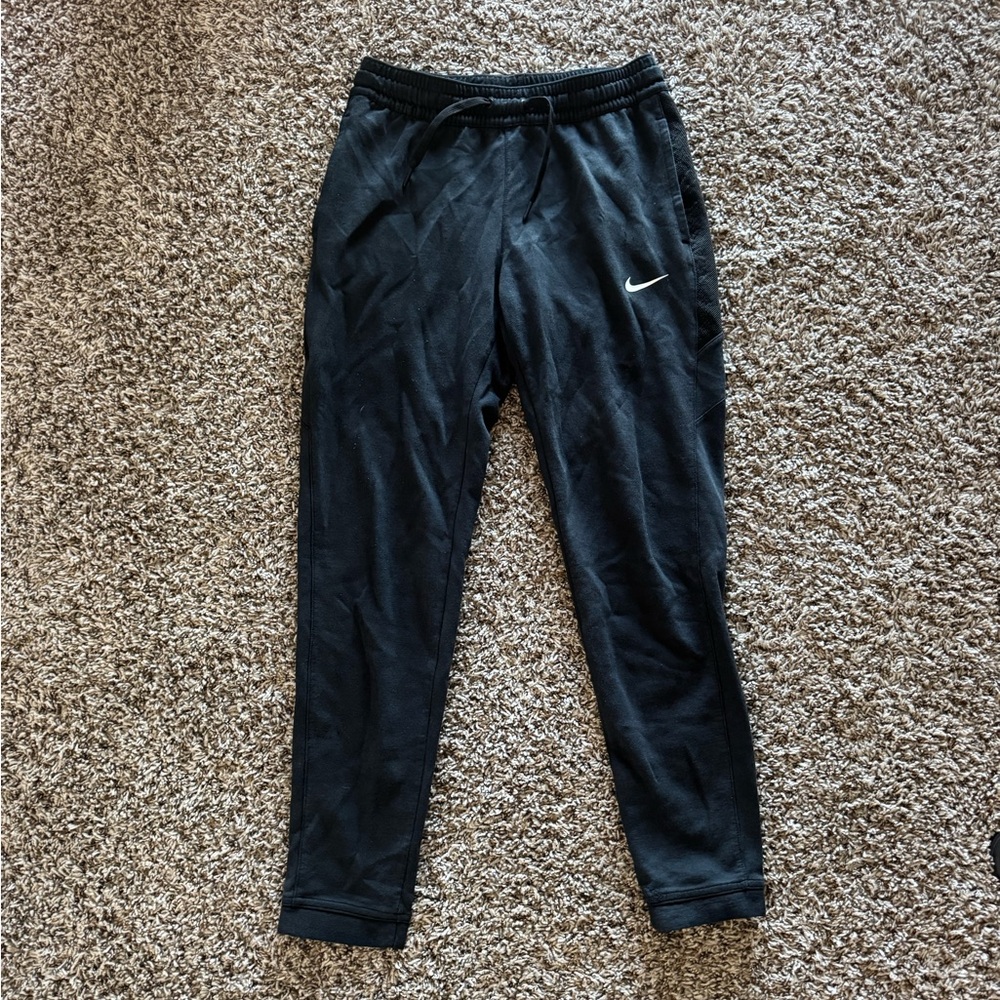 Nike Men's Black Joggers with White Logo